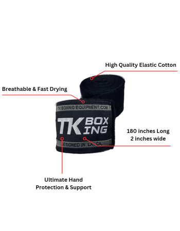 180 in. Elastic -Hand Wraps